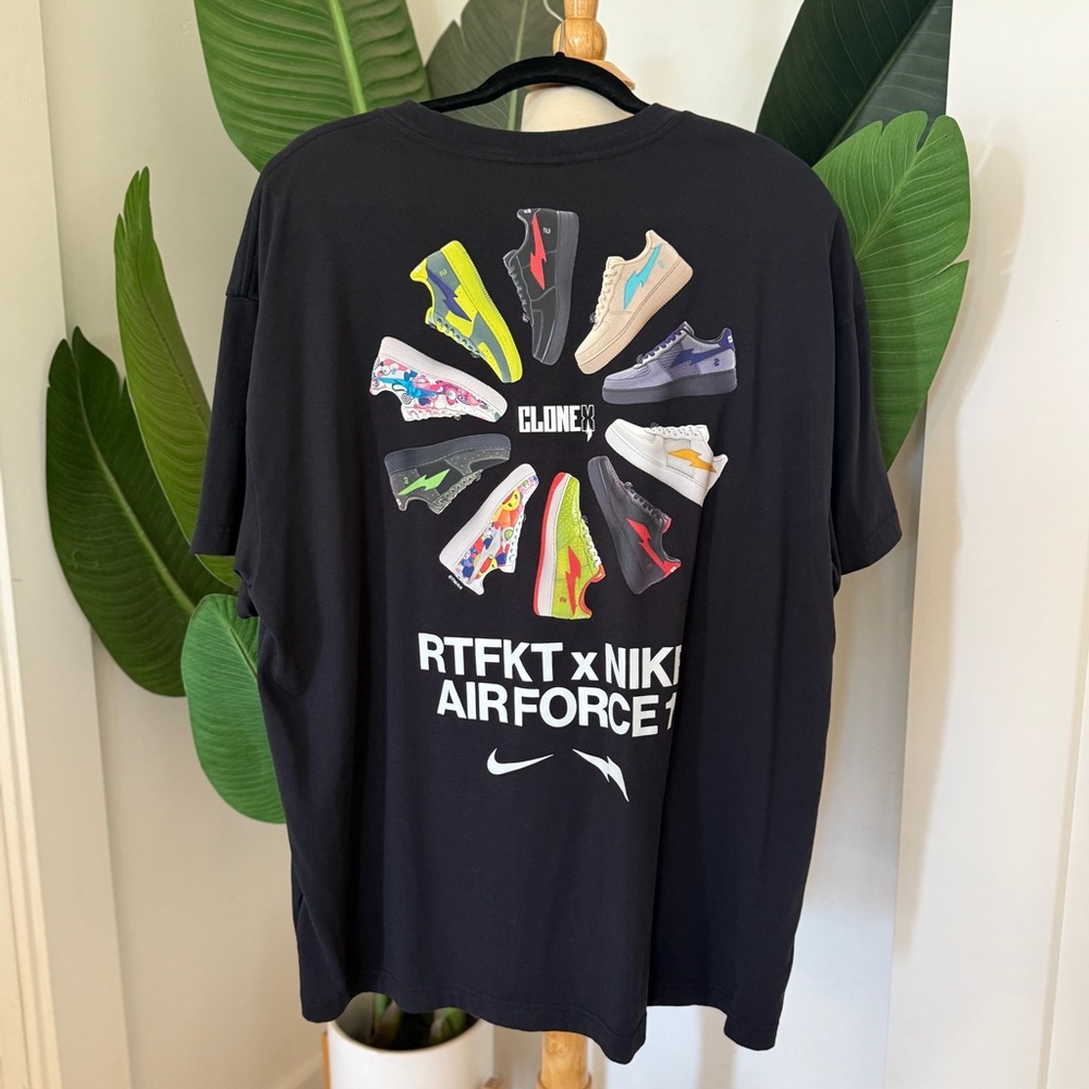 Nike x RTFKT Black Short Sleeve Tee - Graphic Design - Sz XL